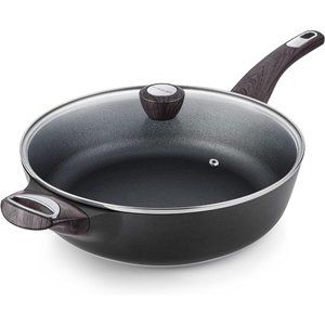 12Inch Large Skillet Nonstick Deep Frying Pan with Lid